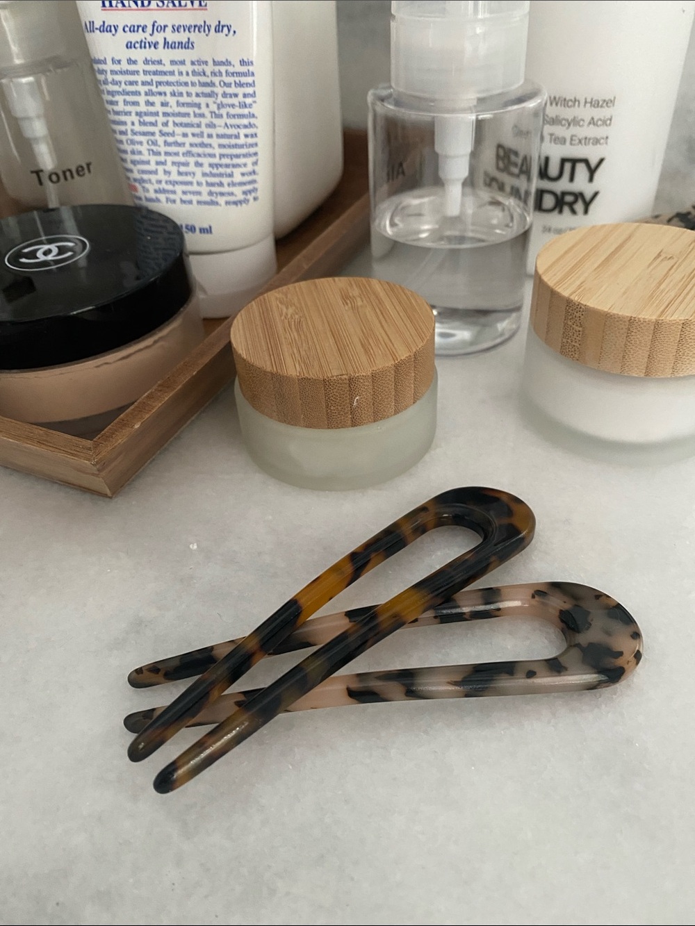 Chic Tortoiseshell French Hair Pins Set of 2